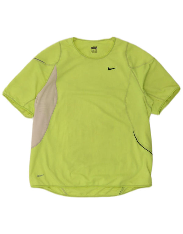 Ανδρικό T-Shirt Nike Top UK 42/44 Large Green Colourblock