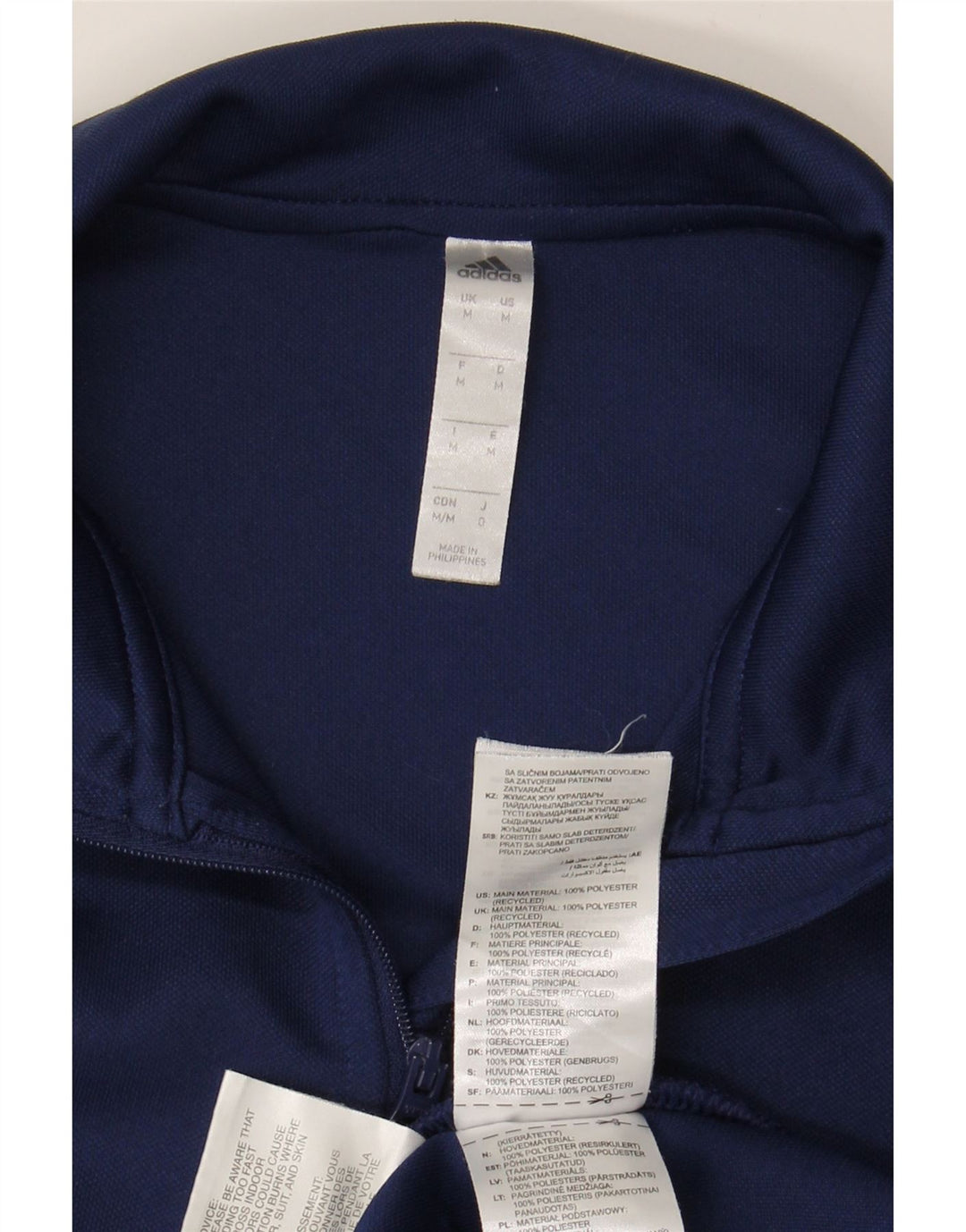 Ανδρική φόρμα αθλητικής φόρμας ADIDAS Aeroready με φερμουάρ με λαιμόκοψη, μεσαίο μπλε ναυτικό