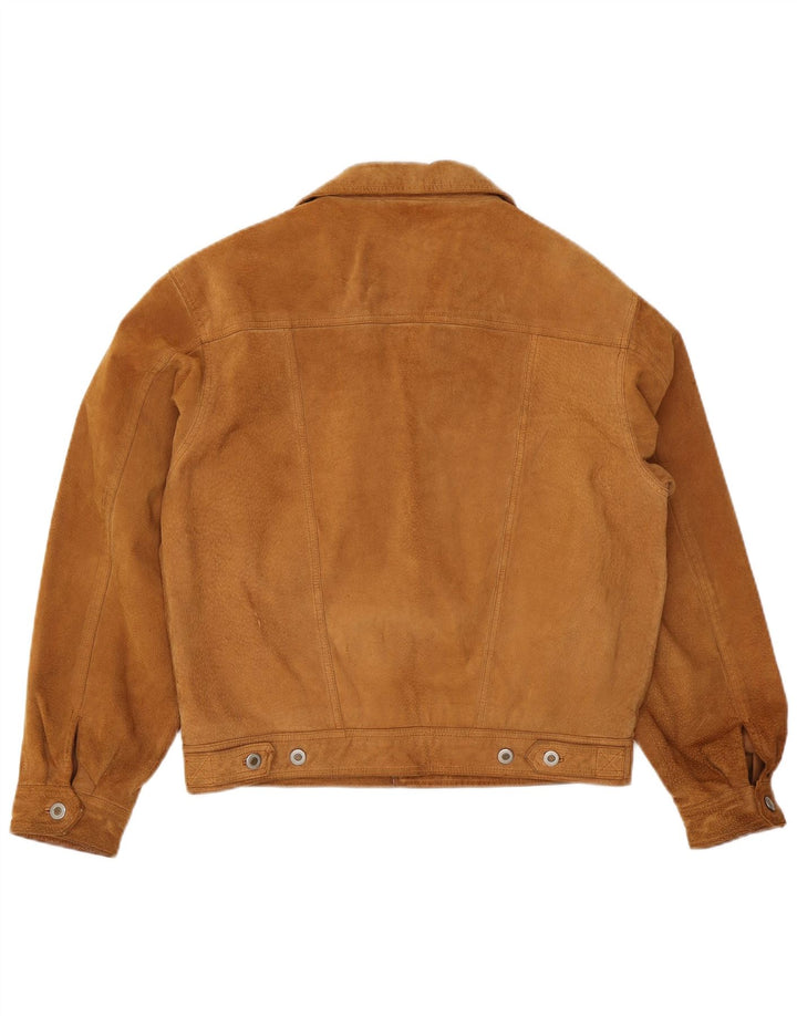 John Baner Ανδρικό Suede Jacket UK 40 Large Beige Leather