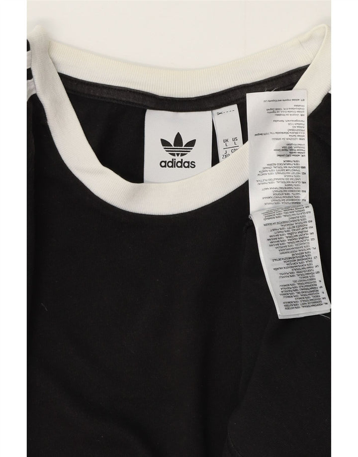 Ανδρικό T-Shirt ADIDAS Top Large Μαύρο Βαμβακερό