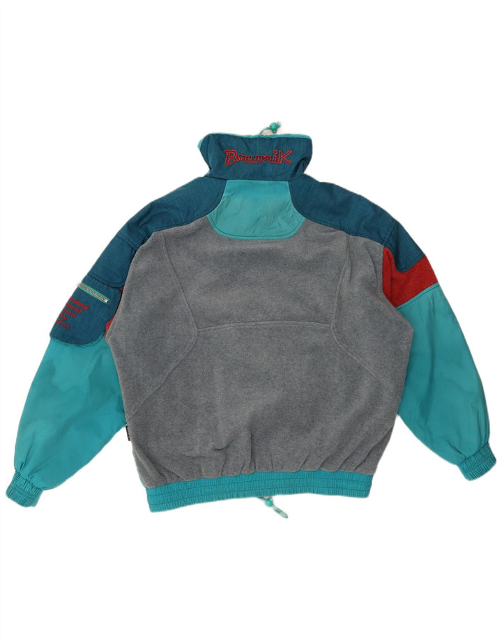 Brunik Ανδρικό Anorak Fleece Jacket UK 40 Large Blue Colorblock Polyester