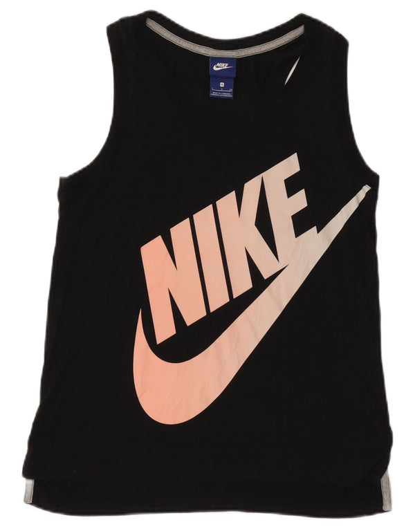 Γυναικείο γραφικό μπλουζάκι NIKE Top UK 10 Small Black