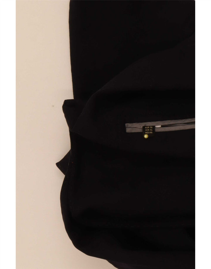 Massimo Dutti Ανδρικό μπουφάν σακάκι με 2 κουμπιά EU 56 XL μαύρο μαλλί