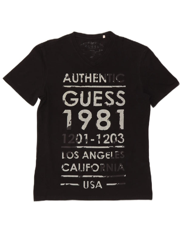 Ανδρικό γραφικό μπλουζάκι Guess Top Medium Μαύρο
