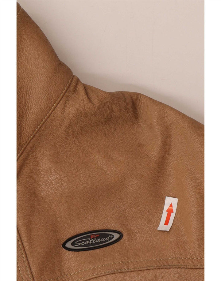 Vintage Ανδρικό Δερμάτινο Μπουφάν Small Brown