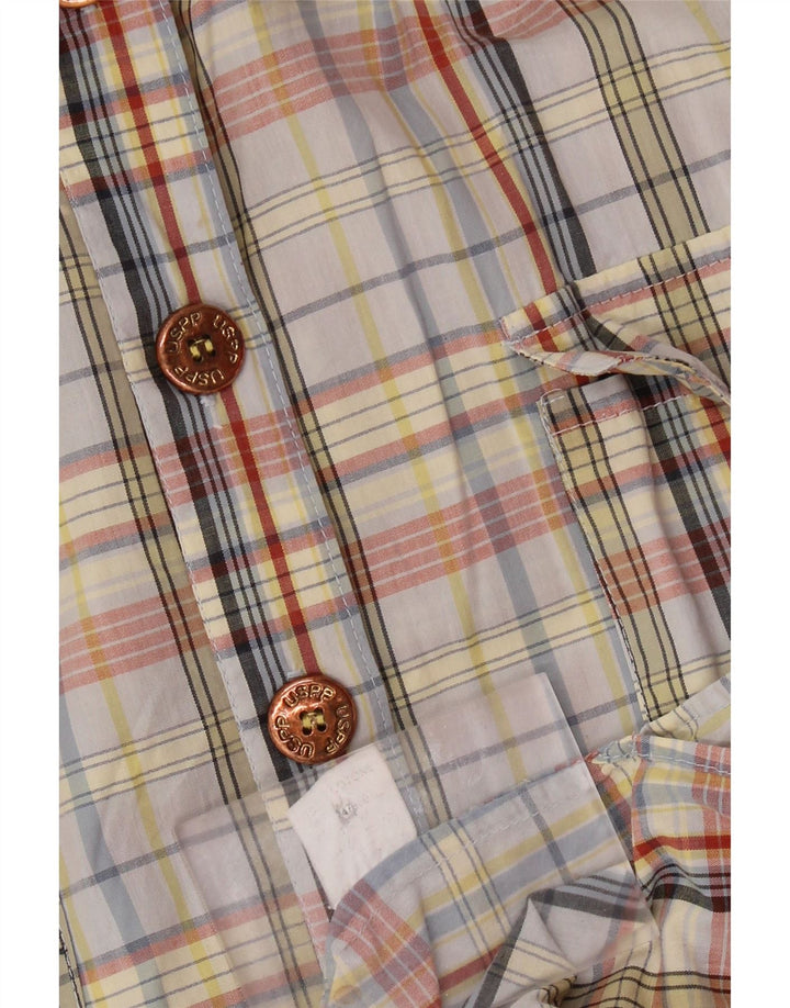 Vintage γυναικείο πουκάμισο UK 14 μεσαίο πολύχρωμο βαμβακερό βαμβάκι