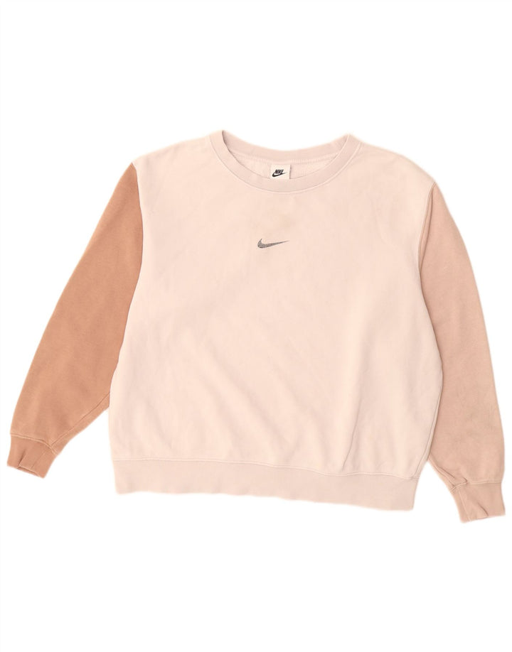 Γυναικείο φούτερ Nike Jumper UK 14 Βαμβακερό μεσαίο μπεζ χρώμα