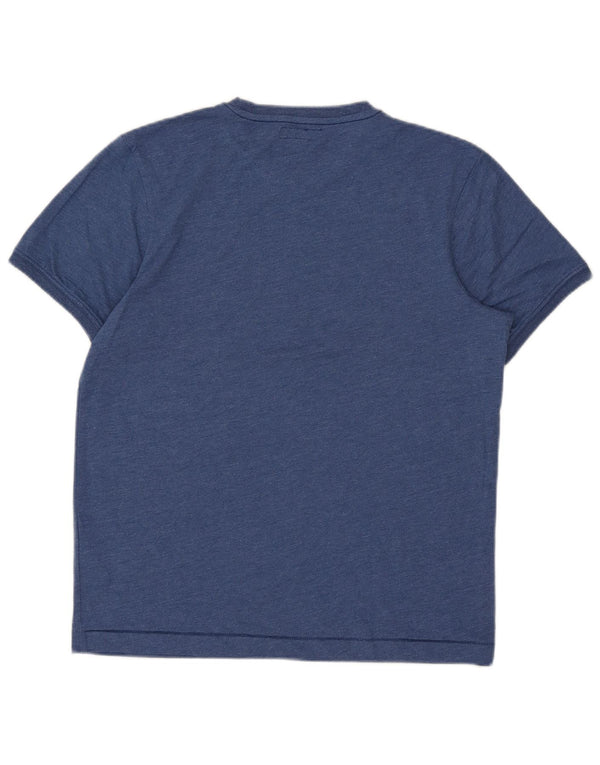 Ted Baker Mens T-Shirt Top Size 3 Medium Blue Cotton