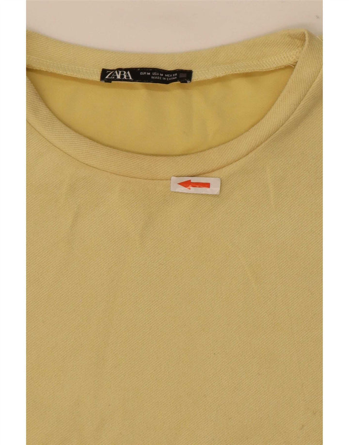 Zara Γυναικείο Φόρεμα Shift UK 14 Medium Yellow