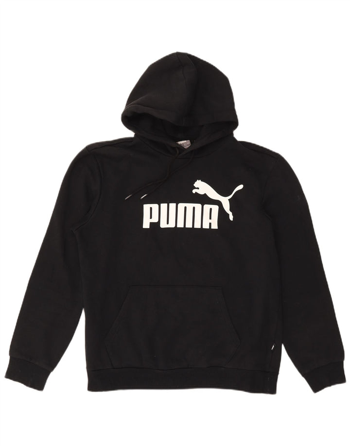 Ανδρικό γραφικό κουκούλα PUMA, μεσαίο μαύρο βαμβακερό
