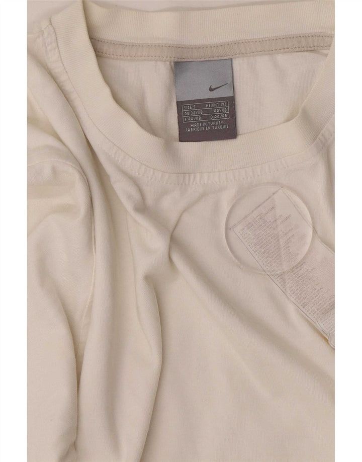 Ανδρικό τοπ Nike μακρυμάνικο UK 36/38, μικρό λευκό βαμβακερό