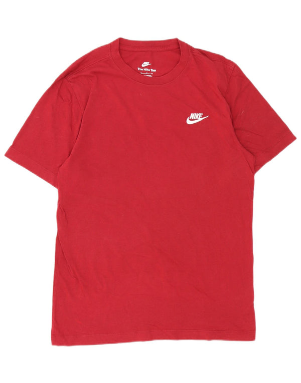 Ανδρικό μπλουζάκι Nike, μικρό βαμβακερό μπορντό