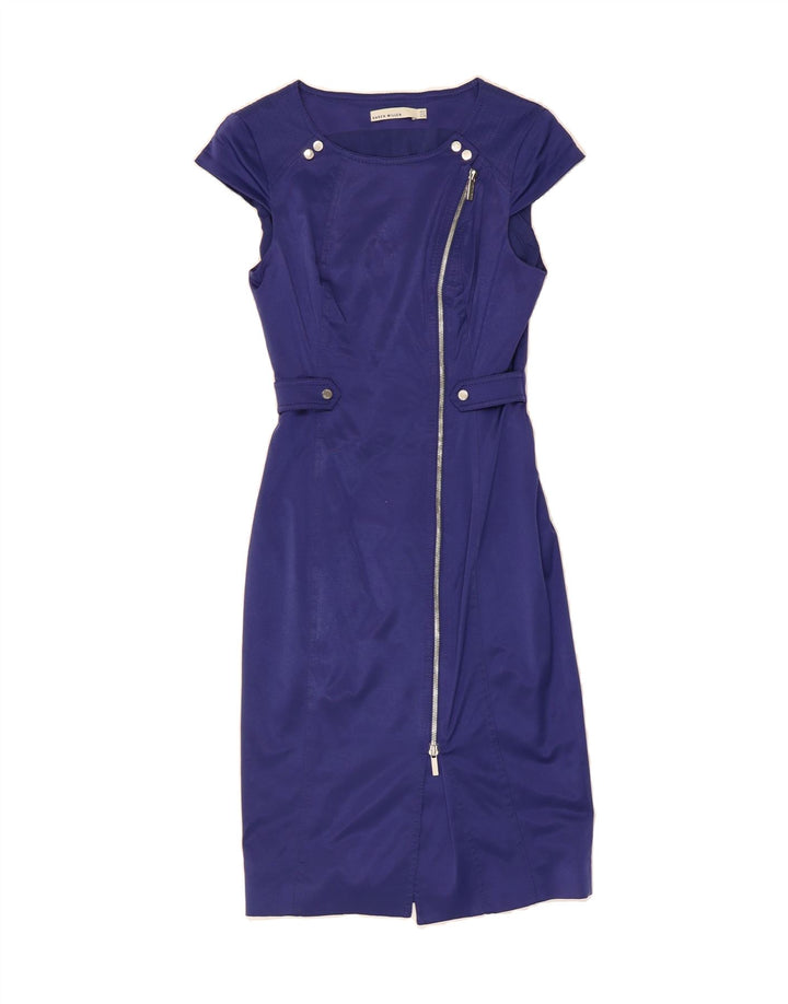 KAREN MILLEN Womens Sheath Dress UK 8 Small  Blue Polyamide Vintage Karen Millen and Second-Hand Karen Millen from Messina Hembry 