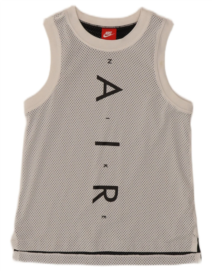 Γραφικό γιλέκο NIKE Boys Top 12-13 ετών μεγάλο λευκό πολυεστέρα