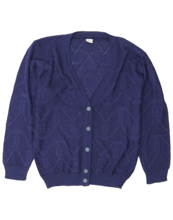 Vintage γυναικεία ζακέτα EU 38/40 Medium Blue Chevron Πολυακρυλικό