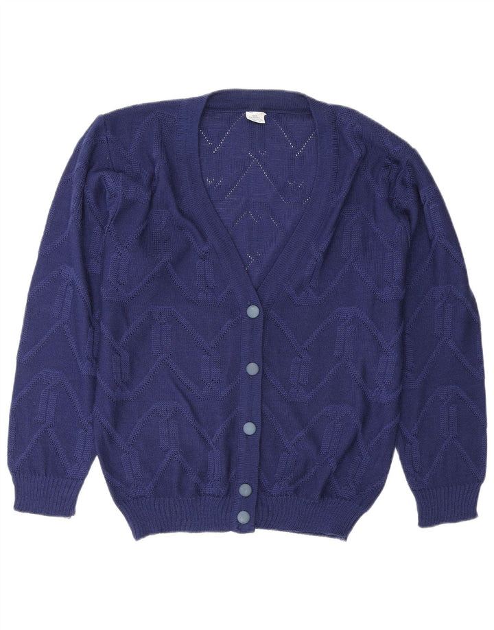 Vintage γυναικεία ζακέτα EU 38/40 Medium Blue Chevron Πολυακρυλικό