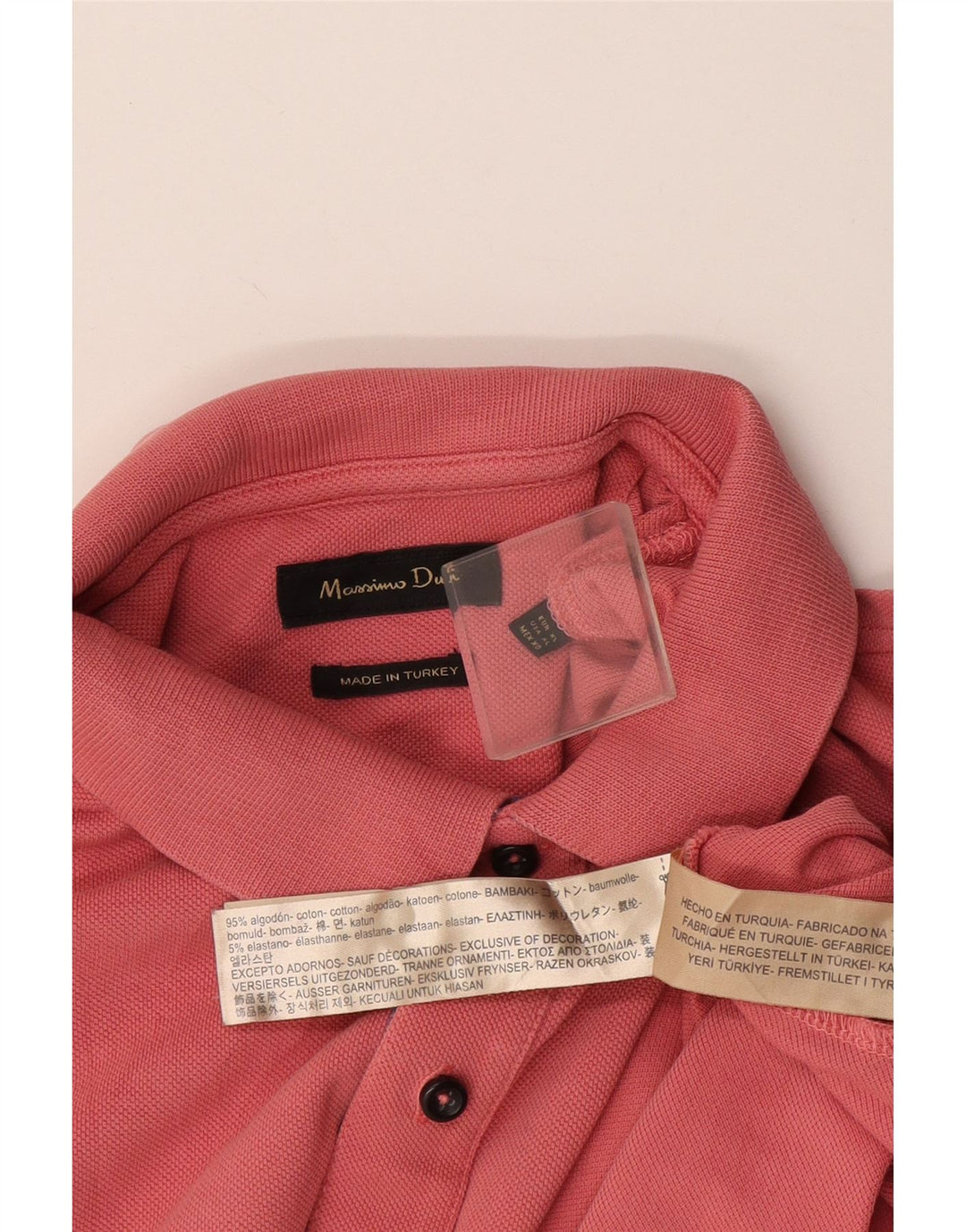 Ανδρικό πουκάμισο πόλο Massimo Dutti XL Ροζ βαμβακερό