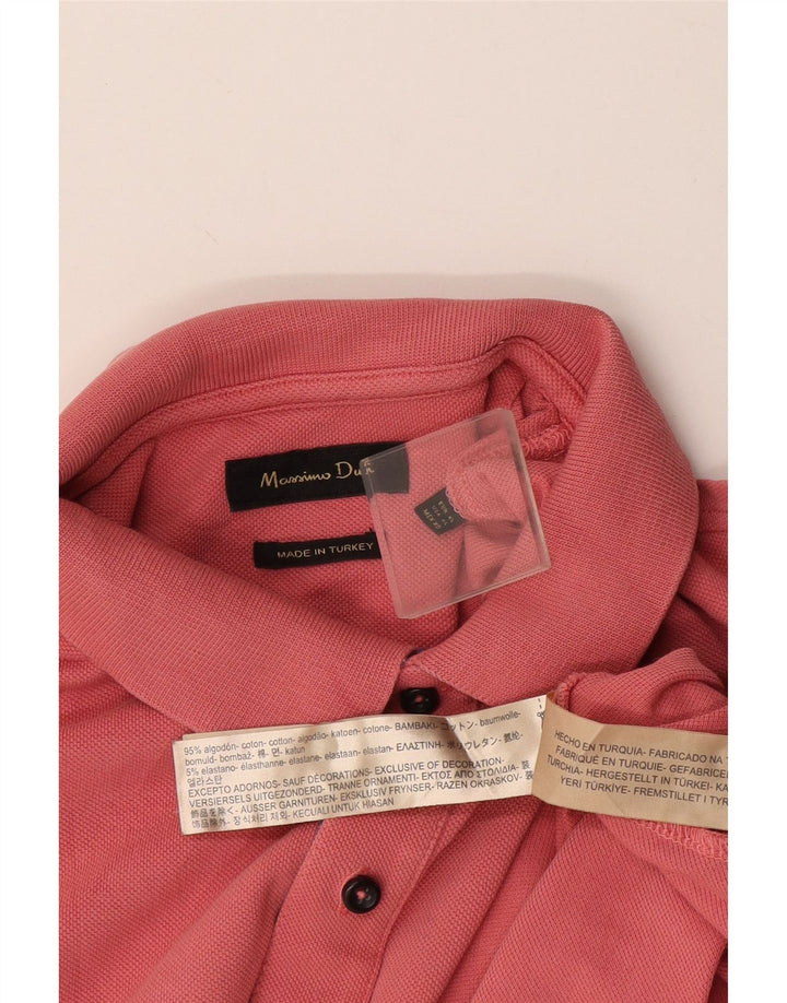 Ανδρικό πουκάμισο πόλο Massimo Dutti XL Ροζ βαμβακερό