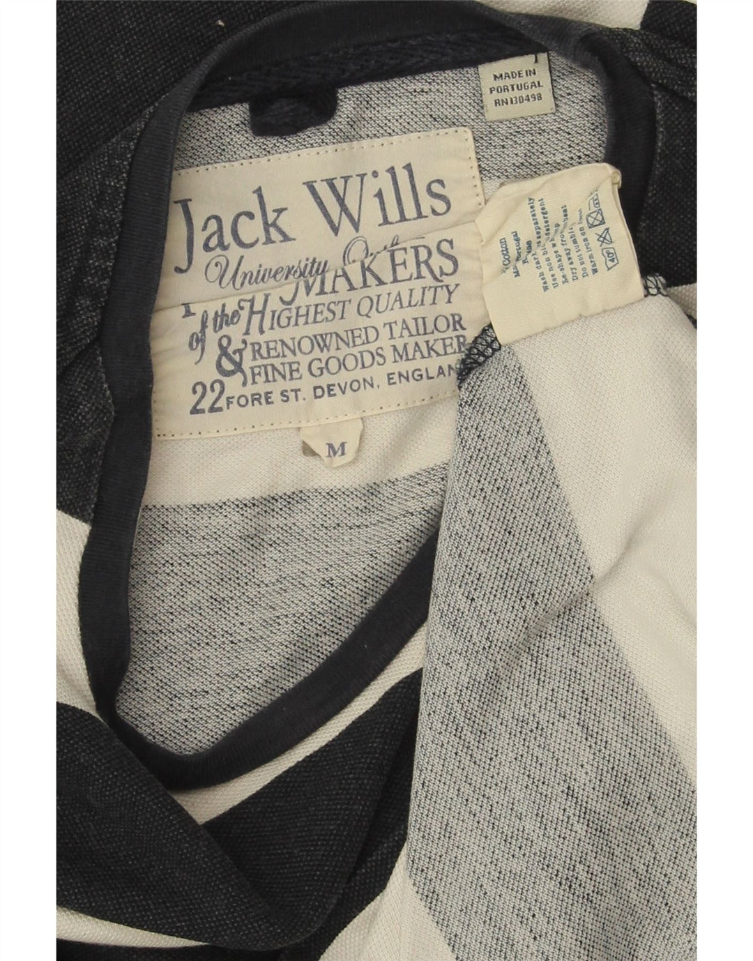 JACK WILLS Ανδρικό μακρυμάνικο μπλουζάκι, μεσαίο μπλε ναυτικό, βαμβακερό ριγέ