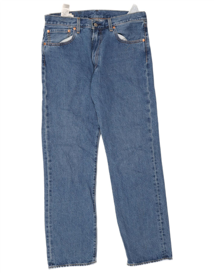 Levi's Mens 551 Straight Jeans W33 L32 Μπλε βαμβακερό