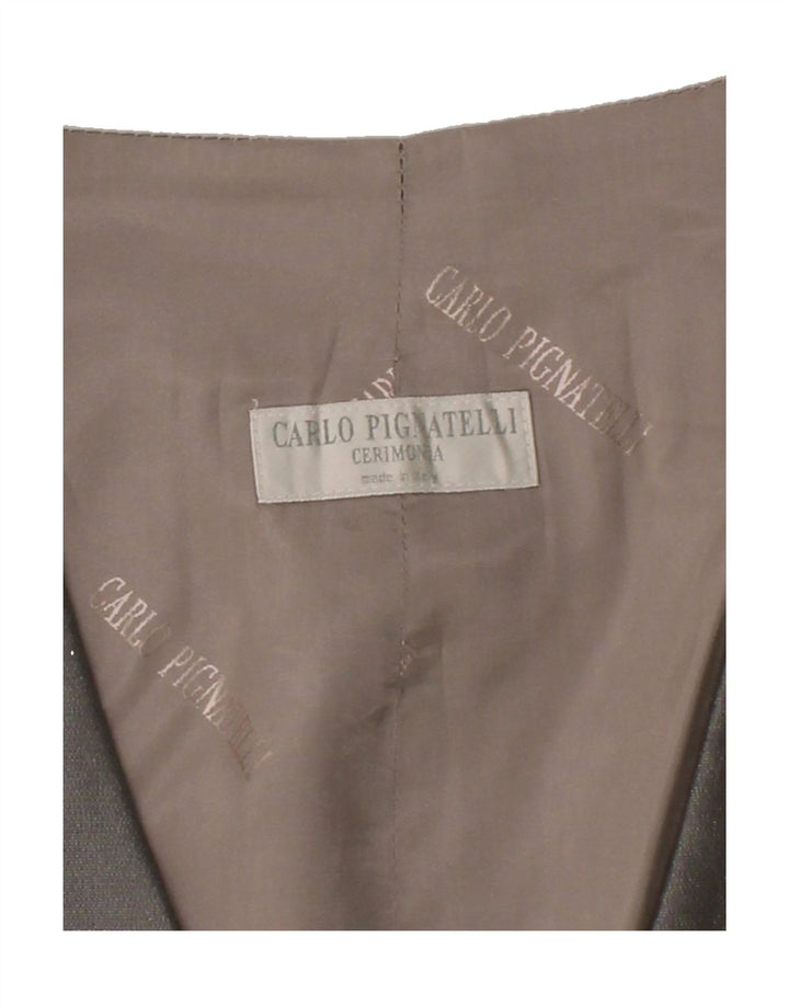 CARLO PIGNATELLI Mens Graphic Waistcoat Small Grey Acetate Vintage Carlo Pignatelli and Second-Hand Carlo Pignatelli from Messina Hembry 