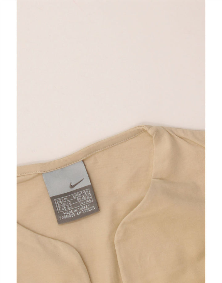 Γυναικείο T-Shirt NIKE Crop Top UK 10/12 Medium Beige