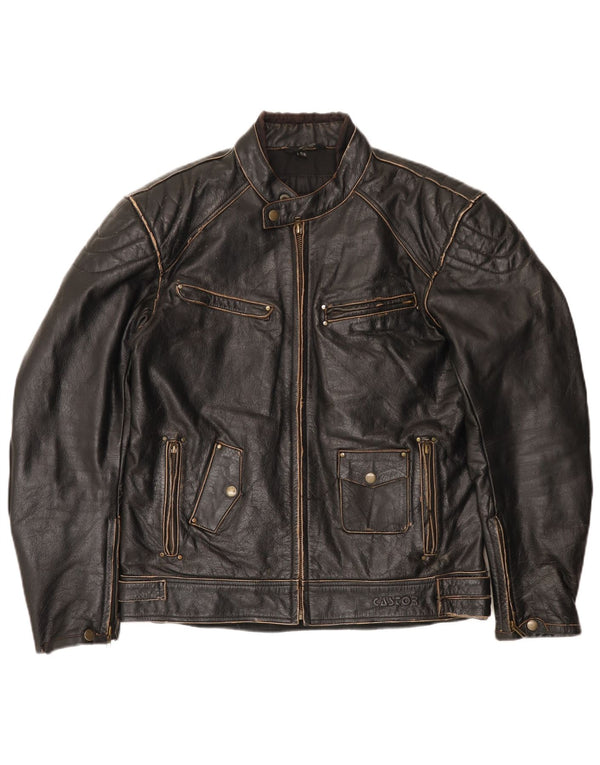 Vintage Ανδρικό Δερμάτινο Μπουφάν Racer EU 52 XL Μαύρο Δερμάτινο