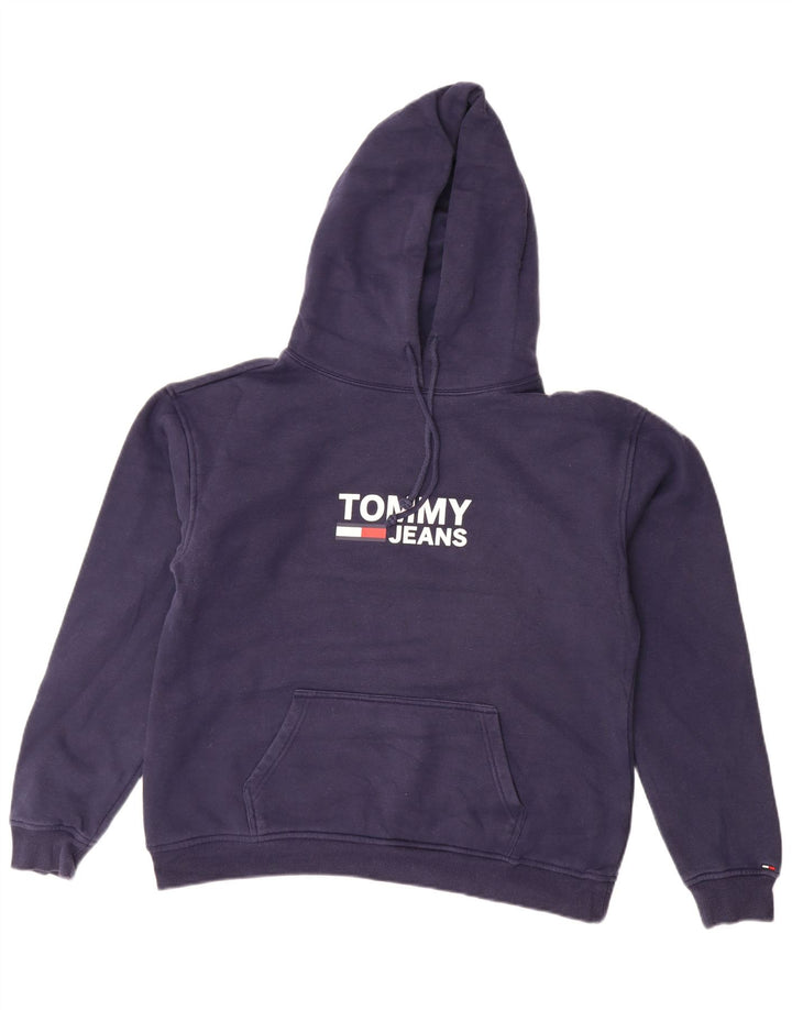 TOMMY HILFIGER Γυναικείο Hoodie Jumper UK 14 Medium Navy Blue