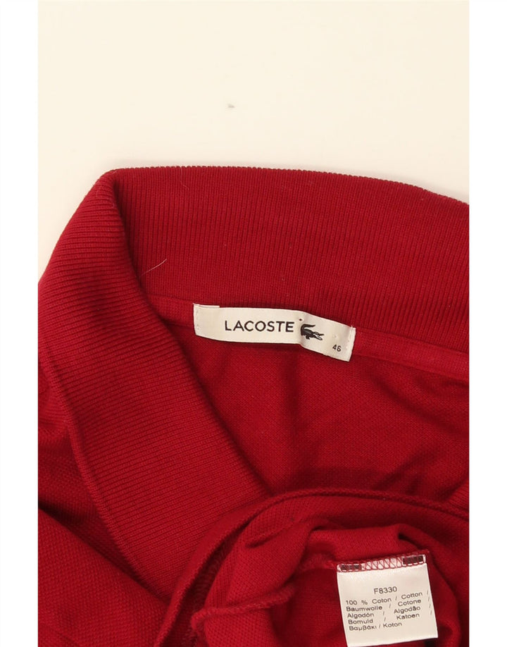 Γυναικείο πουκάμισο Polo Lacoste, μέγεθος 46 XL, κόκκινο βαμβακερό