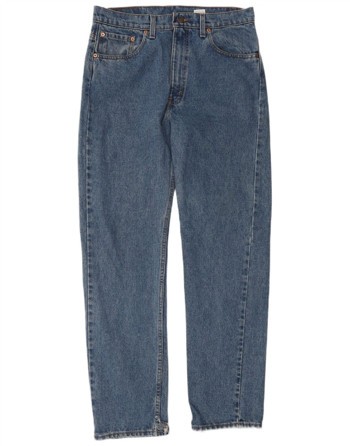 LEVI'S Mens 505 Regular Fit Straight Jeans W34 L32 Blue Cotton