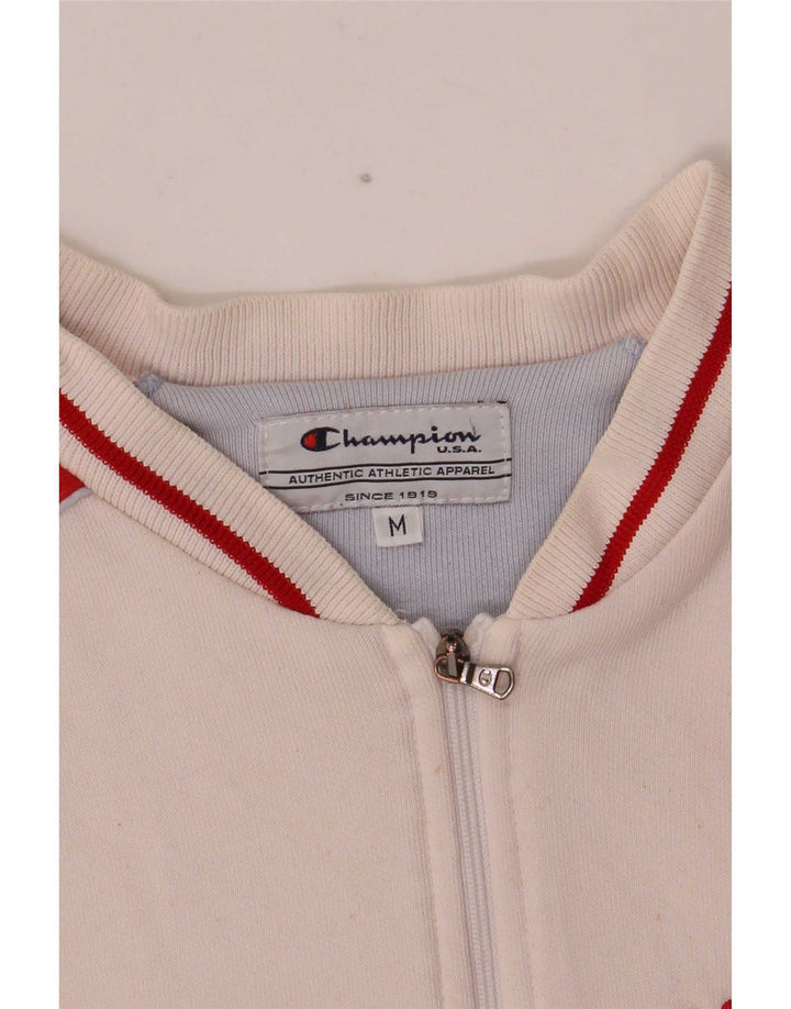 Champion Womens Michigan Tracksuit Top Jacket UK 12 Medium White