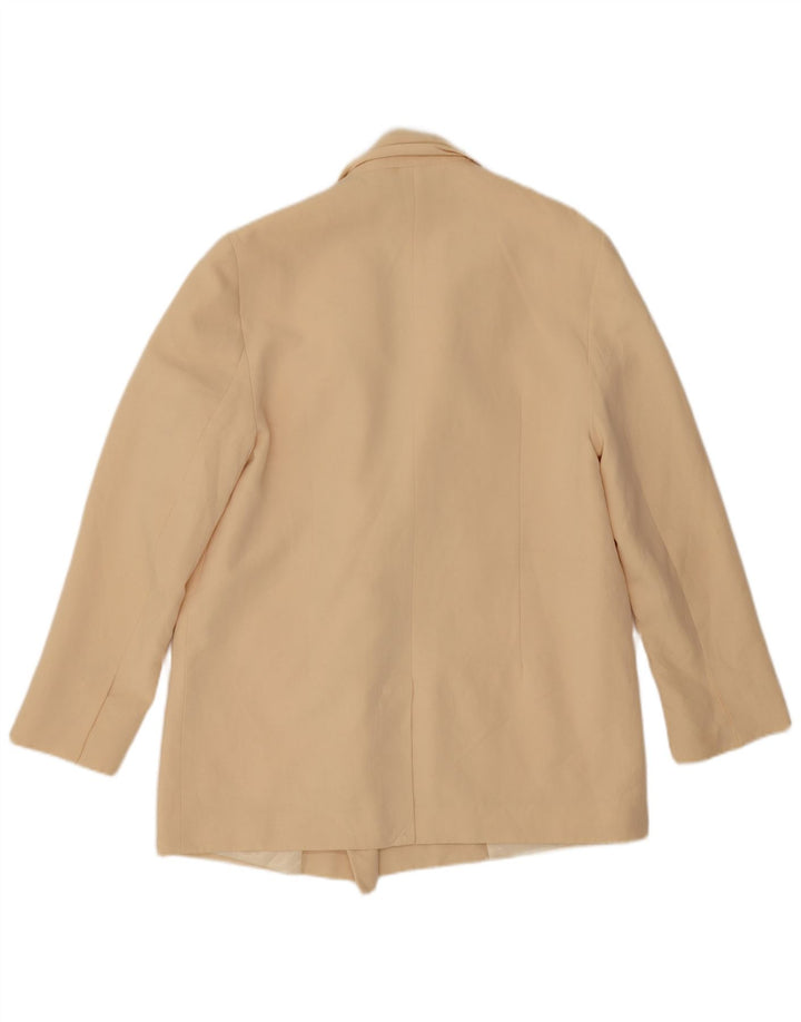 Zara Γυναικεία Loose Fit Double Breasted Blazer Jacket UK 14 Medium Beige