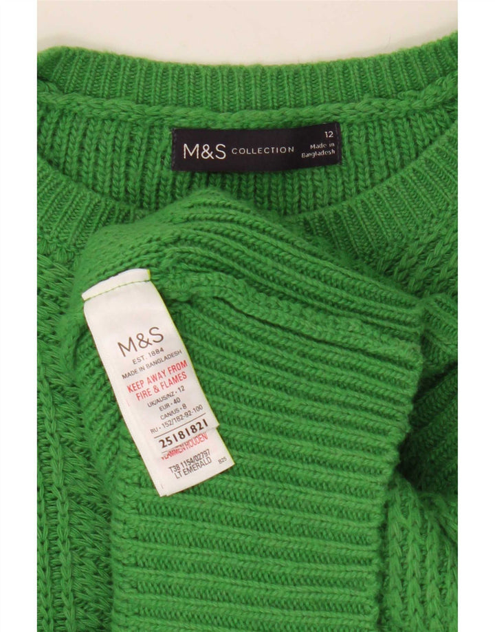 Marks & Spencer Γυναικείο πουλόβερ με λαιμόκαυστο UK 12 Medium Green
