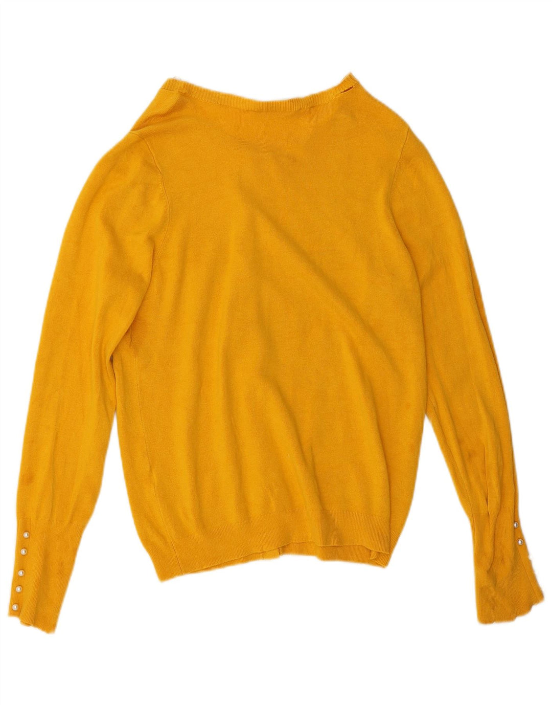 Zara Γυναικεία Ζακέτα UK 16 Large Yellow