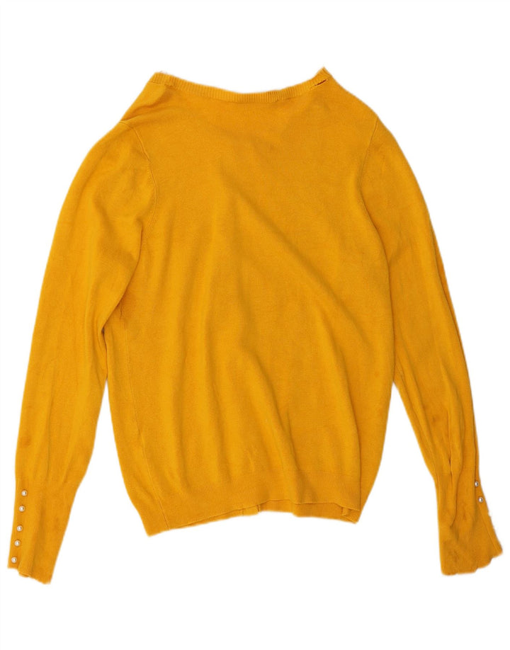 Zara Γυναικεία Ζακέτα UK 16 Large Yellow