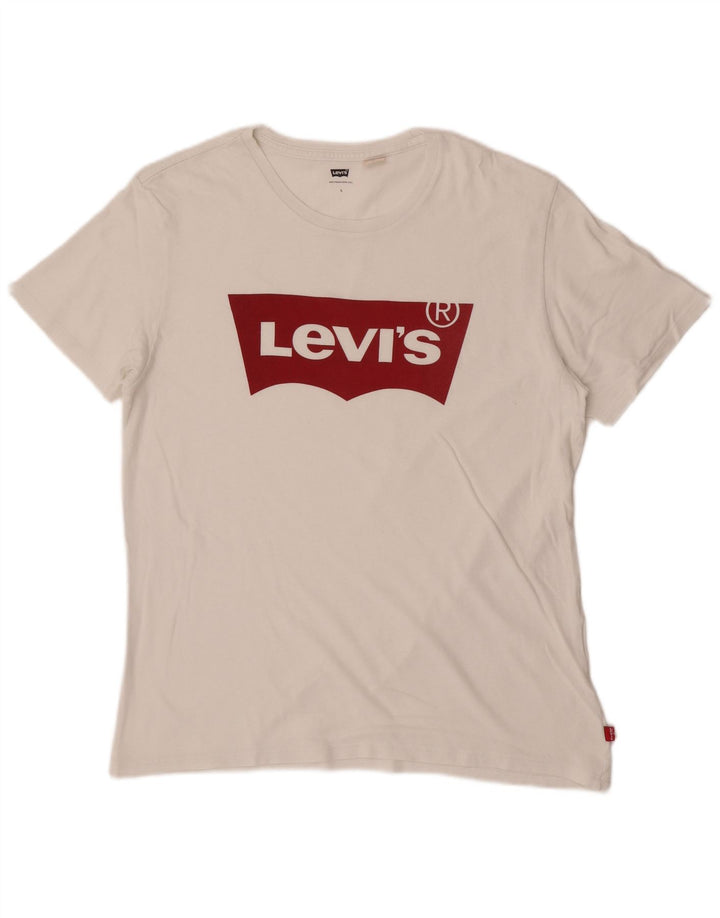 Ανδρικό γραφικό T-Shirt Levi's Top Large White