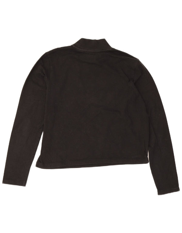 Puma Γυναικείο Crop Graphic Top Μακρυμάνικο UK 12 Medium Black