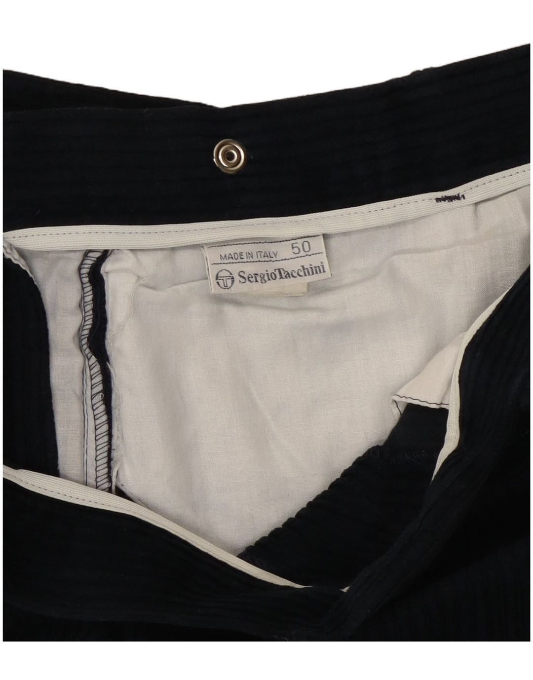 Sergio Tacchini Ανδρικό κοτλέ παντελόνι IT 50 Large W32 L32 Navy Blue