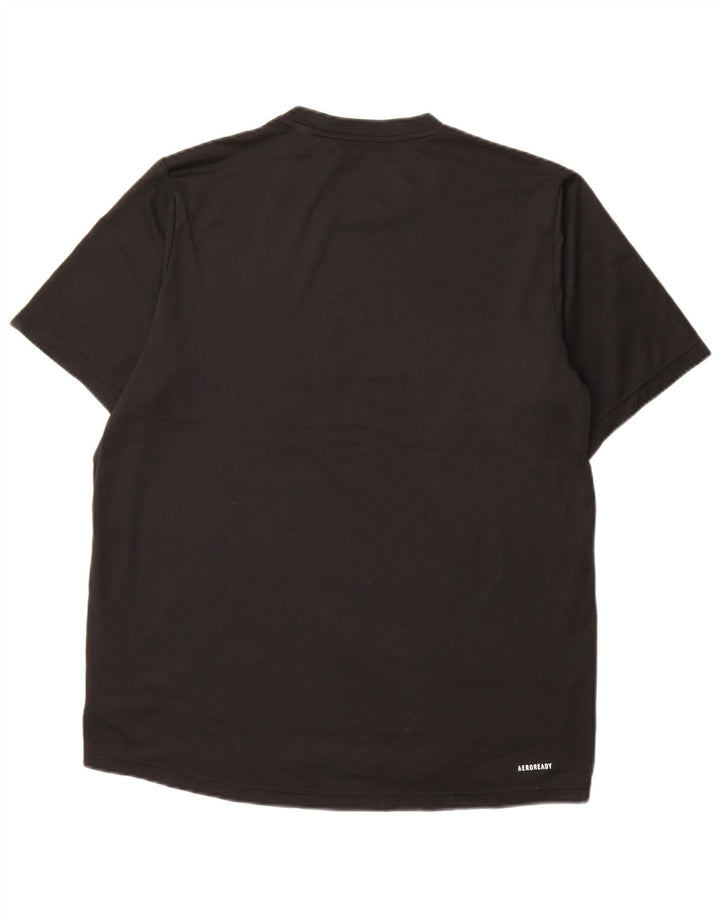 Ανδρικό γραφικό T-shirt Adidas Aeroready Top Large Μαύρο Πολυεστέρας
