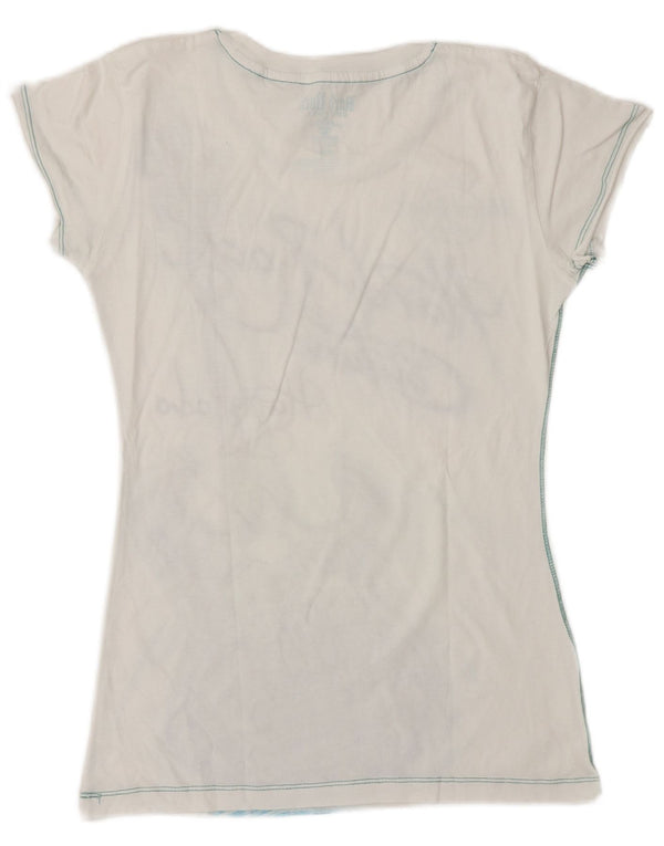 HARD ROCK CAFE Girls Hurghada Graphic T-Shirt Top 7-8 Years Medium White