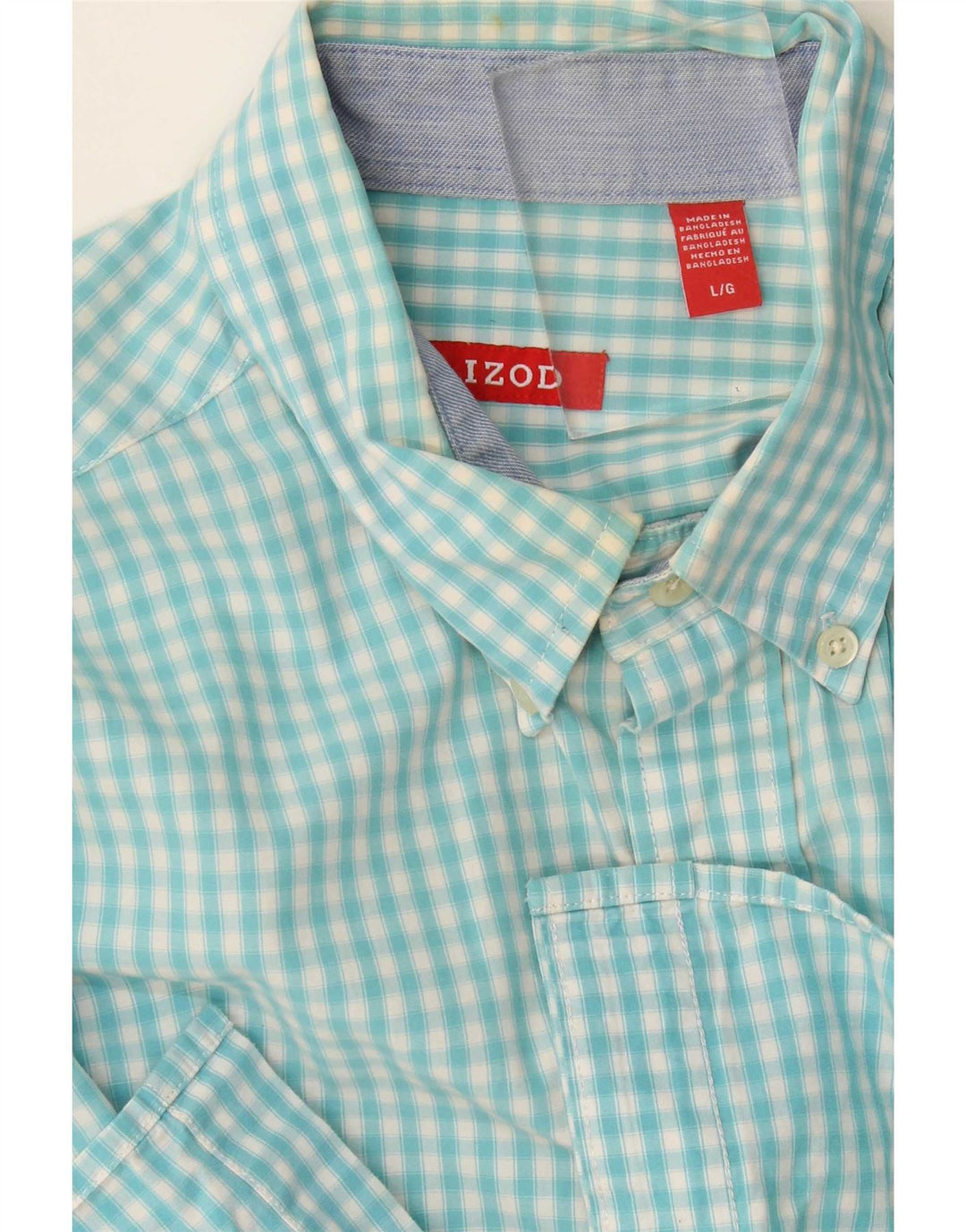 Izod Ανδρικό πουκάμισο μεγάλο μπλε Gingham