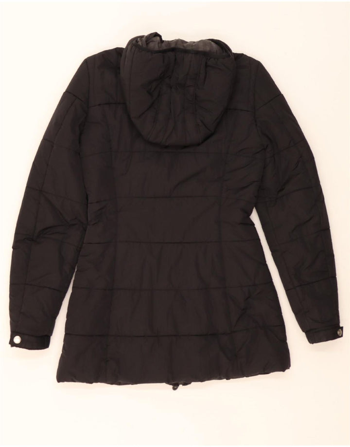 REFRIGIWEAR Womens Hooded Padded Coat IT 42 Medium Black Polyamide Vintage Refrigiwear and Second-Hand Refrigiwear from Messina Hembry 