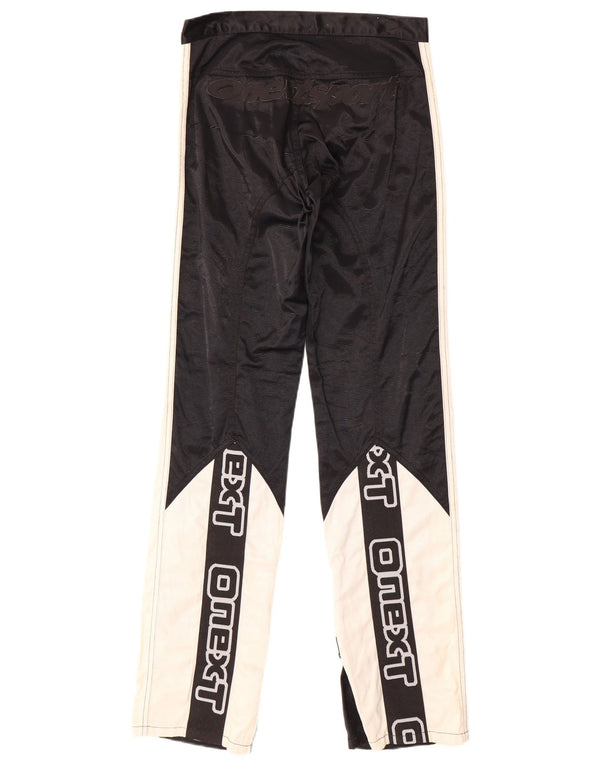 VINTAGE Womens Tracksuit Trousers IT 44 Medium W30 L35 Black Colourblock