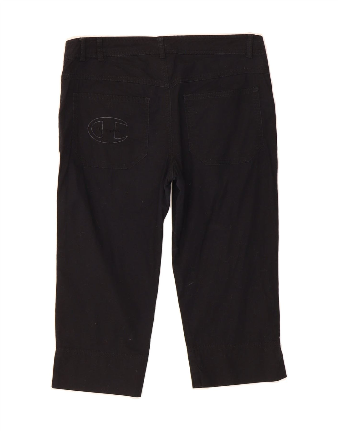 CHAMPION Womens Straight Capri Trousers Medium W30 L17 Black Cotton Vintage Champion and Second-Hand Champion from Messina Hembry 