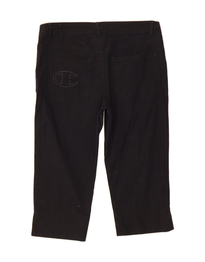 CHAMPION Womens Straight Capri Trousers Medium W30 L17 Black Cotton Vintage Champion and Second-Hand Champion from Messina Hembry 