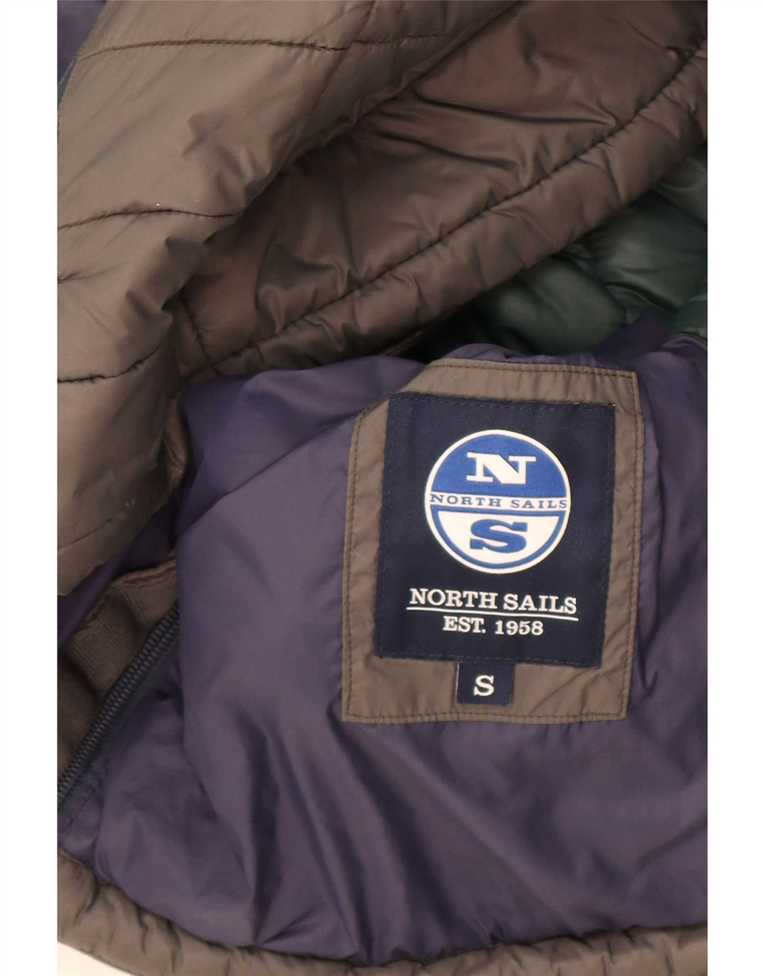 North Sails Ανδρικό μπουφάν με κουκούλα UK 36 Small Grey Nylon