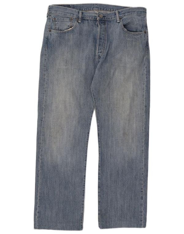 Levi's Mens 501 Straight Jeans W36 L34 Blue Cotton