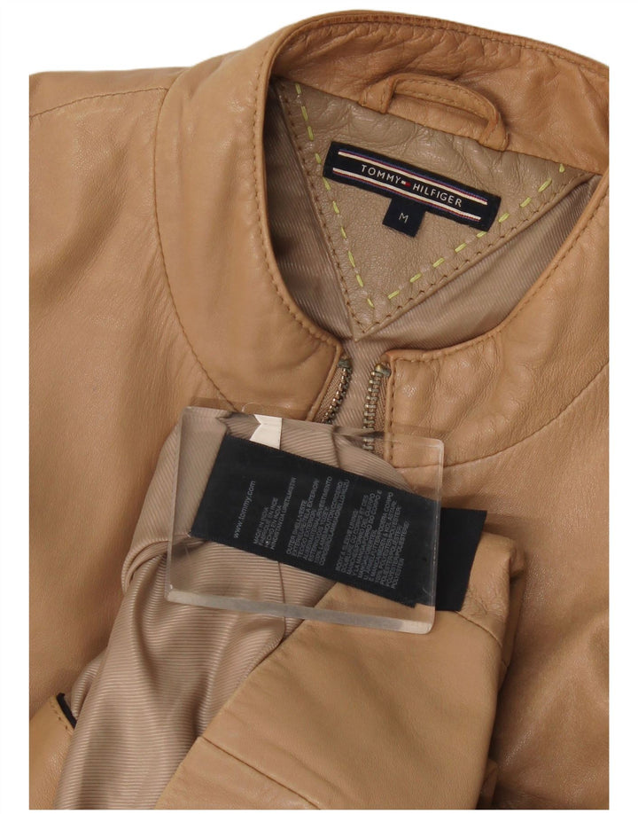 Tommy Hilfiger Γυναικείο Δερμάτινο Μπουφάν UK 14 Μεσαίο Καφέ Δερμάτινο