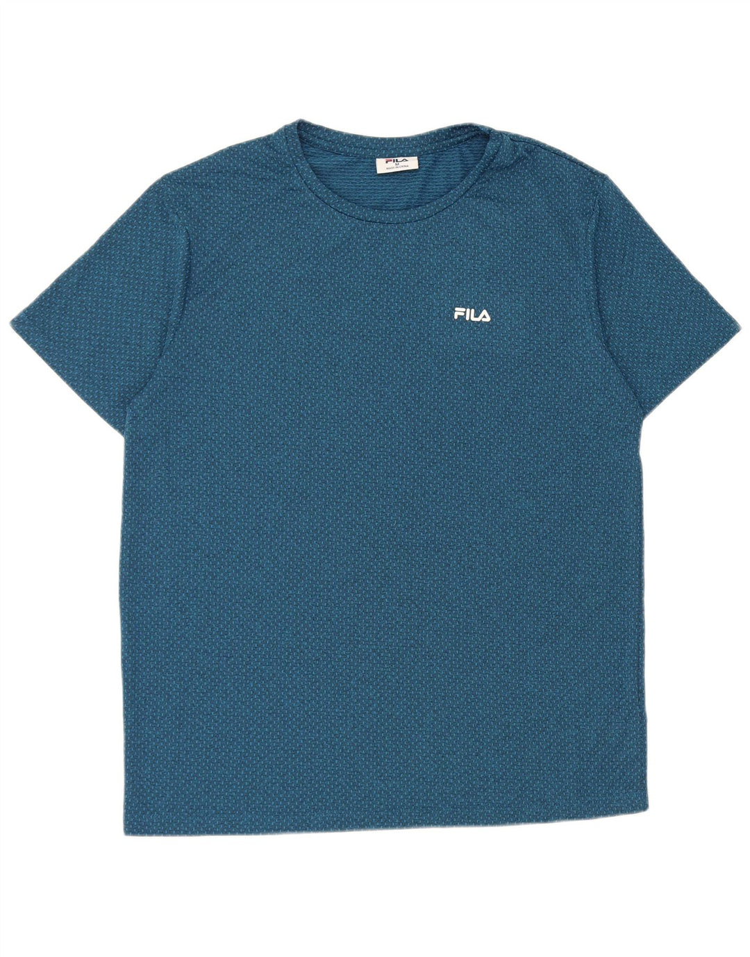 Ανδρικό T-Shirt Fila Top Πολυεστέρας μεσαίου μπλε με στίγματα