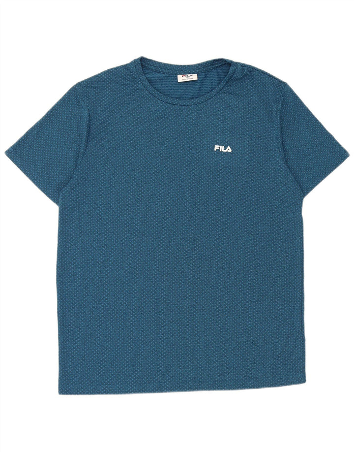 Ανδρικό T-Shirt Fila Top Πολυεστέρας μεσαίου μπλε με στίγματα